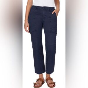 NEW Well Worn High Rise Navy Cargo Pants Sz 8/29